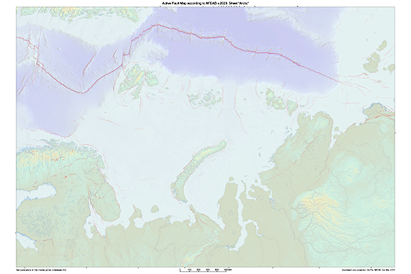 Карта активных разломов. Лист Арктика